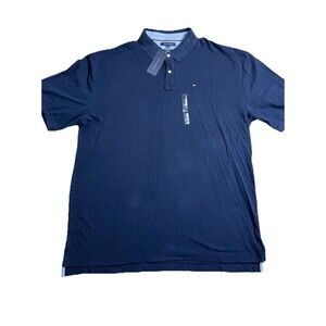 NWT $59.5 Tommy‎ Hilfiger Mens 3XL Classic Fit Polo Shirt Navy Short Sleeve Mesh
